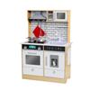 Lil' Jumbl Kids Natural Small Kitchen Set, Pretend Wooden Play Kitchen, Includes Range Hood, Microwave, Stove Top, Oven That Make Realistic Sound & Light, Pots, Pan, Cutting Board & Utensils Included, view 1