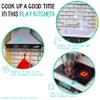 Lil' Jumbl Kids Natural Small Kitchen Set, Pretend Wooden Play Kitchen, Includes Range Hood, Microwave, Stove Top, Oven That Make Realistic Sound & Light, Pots, Pan, Cutting Board & Utensils Included, view 2