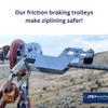 ZipSafe Auto-Braking Zipline Trolley  Fail-Safe Friction Speed Control for Kids & Adults (20-30 MPH) view 3