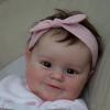 Aurgiarme 50cmch Hand Drawn Newborn Hand Washable Reborns Girl with Moving Arm & Legs Baby Size Girl view 3