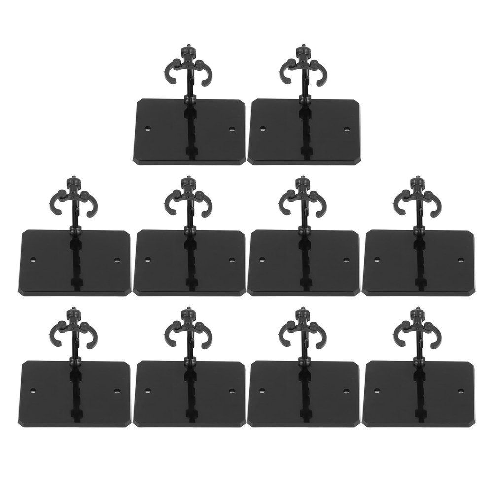 Alomejor 10 Pcs Figure Model Stand High Stability Figure Display Holder Base Model Display Stand for 6inch Action Figures (1)
