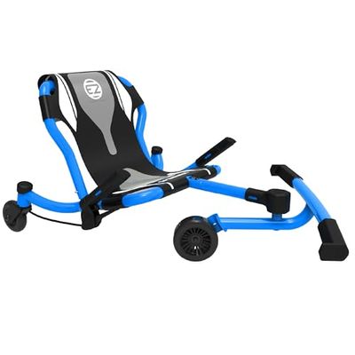 EzyRoller Spinner Ride On Scooter for Kids & Teens, Outdoor Ride on Toy with Caster Wheels for Drifting & Tight Turning, Up to 150 lbs, Ages 4 & Up - Blue