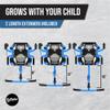 EzyRoller Spinner Ride On Scooter for Kids & Teens, Outdoor Ride on Toy with Caster Wheels for Drifting & Tight Turning, Up to 150 lbs, Ages 4 & Up - Blue view 3