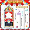 VitalCozy Doorway Puppet Theater with 2 Adjustable Rods Fits in Most Doorways 67 x 31 Inch Foldable Hanging Puppet Show Theater for Christmas Holiday Home (Circus Style) view 2