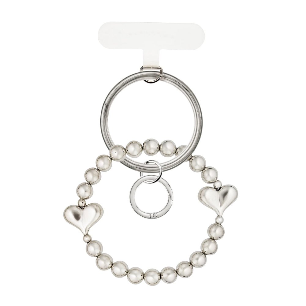 Suncrest Metal Beaded Hand Strap Heart iSB-HS14