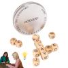 The Crossword Game,Classical Game with 12 Dice Letters, Wooden Letter Tiles Dice Games for Camping,Travel Playing with Case White Elephant Gift Adults view 1