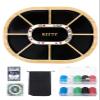 Michigan Rummy Board Game Deluxe Set Wooden Michigan Rummy Game Board,with 200 Pcs Chips, 1 Deck of Poker,1 Storage Bag, 1 Manual. The Perfect Blend of Rummy and Poker, Perfect for Family Game Night view 1