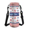 AQYAPTOIY American Flag Kids Water Bottle Sling for Boys Girls Cute Elf Water Bottle Holder with Strap,Firework Water Bottle Carrier with Strap for Children Traveling Water Bottle Sling Carrier view 1