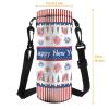 AQYAPTOIY American Flag Kids Water Bottle Sling for Boys Girls Cute Elf Water Bottle Holder with Strap,Firework Water Bottle Carrier with Strap for Children Traveling Water Bottle Sling Carrier view 2