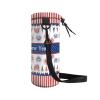 AQYAPTOIY American Flag Kids Water Bottle Sling for Boys Girls Cute Elf Water Bottle Holder with Strap,Firework Water Bottle Carrier with Strap for Children Traveling Water Bottle Sling Carrier view 3