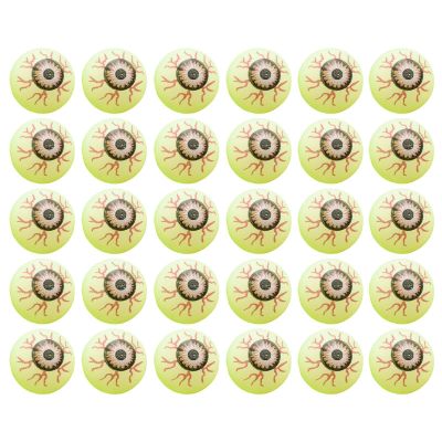 30 Piece Halloween Bouncing Eyeballs | Halloween Bag Stuffers 30 Piece Light Up Eyeballs,Halloween Theme Eyeballs,Versatile Halloween Eyeballs For Night Roll,Throw& Catch