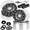 Aluminum 1.9 Beadlock Wheel Rims with Adjustable Offset for 1/10 RC Crawler Car SCX10 SCX10 II 90046 SCX10 III AXI03007 TRX4/6 Gen7/8 D90 VS4-10,BRCatWPark 4pcs Double Beadlock Wheel Rims,Silver view 1