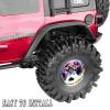 4PCS RC 1.9 in Wheel Tires for 1/10 TRX4 TRX6 SCX10 SCX10 II 90046 SCX10 III AXI03007 Gen7/8 D90 VS4-10 RC Crawler Car,BRCatWPark Alloy 1.9 Beadlock Wheel and Rubber Tires w/Sponge,Colour view 3