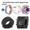 4PCS RC 1.9 in Wheel Tires for 1/10 TRX4 TRX6 SCX10 SCX10 II 90046 SCX10 III AXI03007 Gen7/8 D90 VS4-10 RC Crawler Car,BRCatWPark Alloy 1.9 Beadlock Wheel and Rubber Tires w/Sponge,Colour view 4