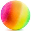 PlayBolt Rainbow Playground Ball - 8.5Inch (Pack of 1) Rubber Bouncy Inflatable Balls for Kids and Adults, Indoor and Outdoor Games, Kickball, Dodgeball, Four Square, and More view 1
