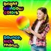PlayBolt Rainbow Playground Ball - 8.5Inch (Pack of 1) Rubber Bouncy Inflatable Balls for Kids and Adults, Indoor and Outdoor Games, Kickball, Dodgeball, Four Square, and More view 2