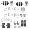 Aluminum 1.9 Beadlock Wheel Rims with Adjustable Offset for 1/10 RC Crawler Car SCX10 SCX10 II 90046 SCX10 III AXI03007 TRX4/6 Gen7/8 D90 VS4-10,BRCatWPark 4pcs Double Beadlock Wheel Rims,Brown view 3