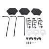ANGGREK Action Figure Holder Base, DIY Assembly Stable 3 Pack Action Figure Stand ABS Stainless Steel for Collection (ABS, Stainless Steel) view 1