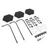 ANGGREK Action Figure Holder Base, DIY Assembly Stable 3 Pack Action Figure Stand ABS Stainless Steel for Collection (ABS, Stainless Steel) view 3