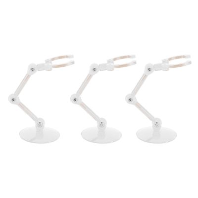 ANGGREK Action Figure Stand, Plastic Sturdy Doll Model Support Stand Easy to Assemble Stable for Toy (Plastic)