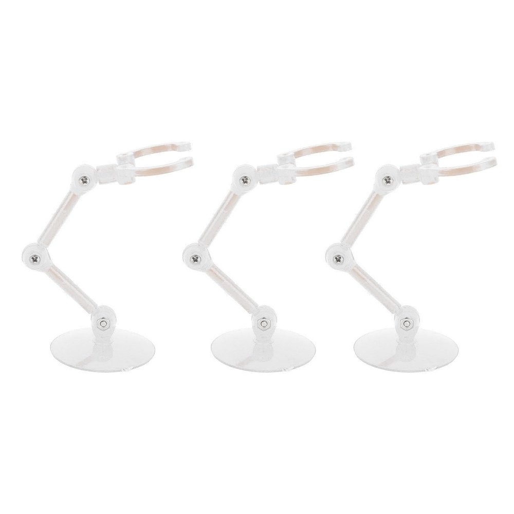 ANGGREK Action Figure Stand, Plastic Sturdy Doll Model Support Stand Easy to Assemble Stable for Toy (Plastic)