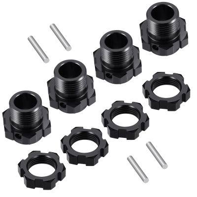 4Pack JGGZONE RC Aluminum 17mm Splined Wheel Hex Hubs Adapter Extended Wheel Hub Drive with Nuts Compatible with 1/8 ARRMA KRATON V4 V5 Upgrade Parts