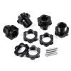4Pack JGGZONE RC Aluminum 17mm Splined Wheel Hex Hubs Adapter Extended Wheel Hub Drive with Nuts Compatible with 1/8 ARRMA KRATON V4 V5 Upgrade Parts view 3
