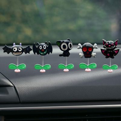 5PCS Halloween Car Dashboard Decorations, Bobblehead Rearview Mirror Accessories, Cute Car Decorations Interior Accessories, Funny Dash Board Ornament for SUV, Truck, Home, Office (Style 1)