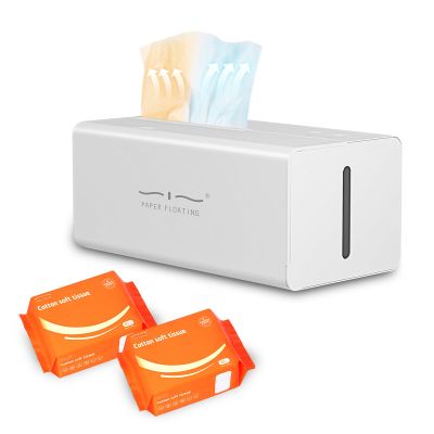 ACAGALA Smart Tissue Humidifier Tissue Heater Baby Wipe Warmer with 2 Pack Soft Cotton Tissue Dry Wet Dual-use for Home Office Kitchen Makeup Room