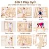 Belleur 8 in 1 Indoor Jungle Gym for Kids 1-6, Wooden Indoor Playground with Slide & Swing, Montessori Climbing Set with Climbing Net & Monkey Bars view 2