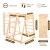 Belleur 8 in 1 Indoor Jungle Gym for Kids 1-6, Wooden Indoor Playground with Slide & Swing, Montessori Climbing Set with Climbing Net & Monkey Bars view 4