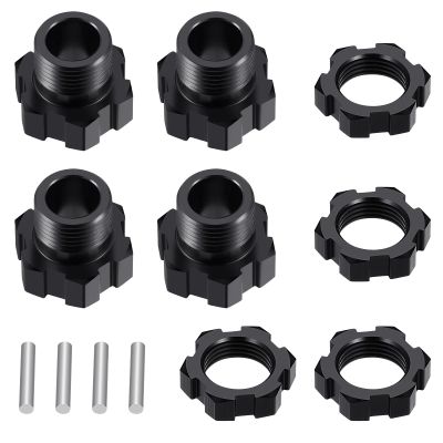 4Pack JGGZONE Aluminum 17mm Splined Wheel Hex Hub Extension Adapter Drive Hub with Nuts Compatible with 1/8 ARRMA KRATON EXB Upgrade Replacement Parts