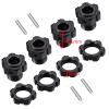 4Pack JGGZONE Aluminum 17mm Splined Wheel Hex Hub Extension Adapter Drive Hub with Nuts Compatible with 1/8 ARRMA KRATON EXB Upgrade Replacement Parts view 2