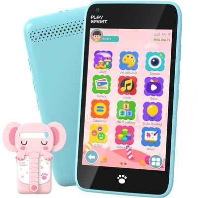 MOMILLA Kids Toys Phone with 3.97" Touchscreen Christmas Birthday Gifts for 3-9 Year Old, Toddler Toys Phone with Music Player Puzzle Games 16 GB Storage Christmas Toys for Boys Girls