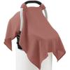 100% Muslin Cotton Car Seat Cover Baby, Carseat Canopy Cover, Universal Fit Stroller Covers for Boys and Girls (Blush) view 1