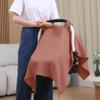 100% Muslin Cotton Car Seat Cover Baby, Carseat Canopy Cover, Universal Fit Stroller Covers for Boys and Girls (Blush) view 2