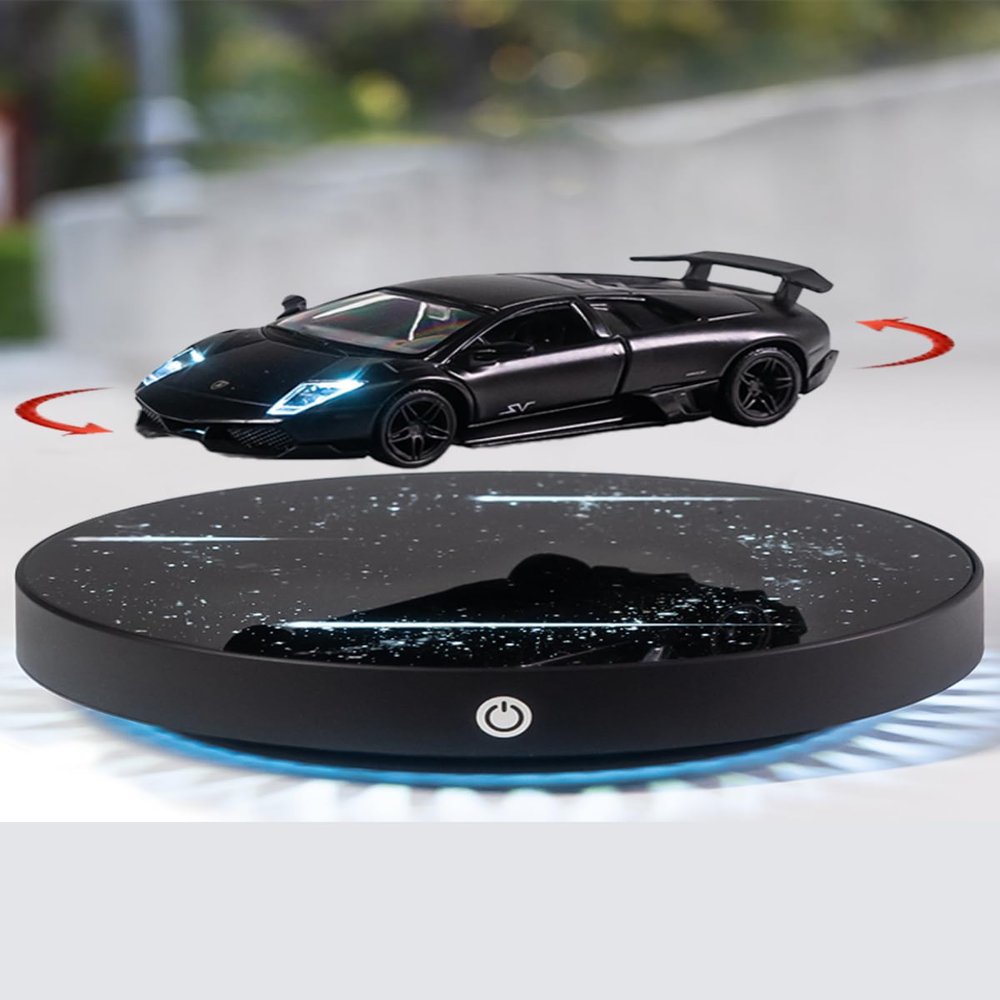 MOOCCI Magnetic Levitating Lamborghini Car Floating with Meteor Lights, Cool Tech Gift for Men Car Lovers Husband Boys on Valentine's Day, Birthday, Christmas