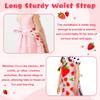 R HORSE Kid Apron and Chef Hat Set - 2Pcs Strawberry Adjustable Children Kitchen Toddler Apron for Girls Role Play Chef Toy Cooking Gift Birthday Gift for Kids Cooking Baking Painting and Training view 4