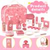 GAGAKU Wooden Makeup for Girls Ages 3-6, Wood Makeup Toy Set Toddler Make up Play Set Kit Pretend Play for Kids view 4