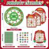 Christmas Bingo Game Cards for Adults 24 Players Christmas Party Bingo Games Winter Holiday Bingo Cards with Turntable Reward Stickers for Party Activities Home Family Party Game view 2
