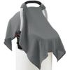100% Muslin Cotton Car Seat Cover Baby, Carseat Canopy Cover, Universal Fit Stroller Covers for Boys and Girls (Grey) view 1
