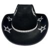 Dsgzkk Jeweled Party Hat Heavy Crystal Panama Hat Surprise Gift for Girl Boys Bride Hat for Carnivals Music Festival Black view 1
