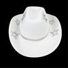 Dsgzkk Jeweled Party Hat Heavy Crystal Panama Hat Surprise Gift for Girl Boys Bride Hat for Carnivals Music Festival Black view 4