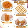 12 PCS Beaded Necklace, 33" Orange Mardi Gras Beads Necklaces Bulk, Mardi Gras Throws Accessory Set, Mardi Gras Beaded Stuff Set, Round Costume Bead Necklace for Carnival Festival Party Favors view 3