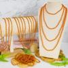12 PCS Beaded Necklace, 33" Orange Mardi Gras Beads Necklaces Bulk, Mardi Gras Throws Accessory Set, Mardi Gras Beaded Stuff Set, Round Costume Bead Necklace for Carnival Festival Party Favors view 4