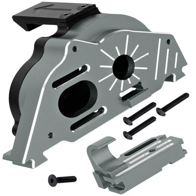 hopsupRC Upgrades Part Transmission Gearbox Wave Box for 1/10 Granite/Senton/Vorteks/Big Rock 3S BLX & Mega 550,1/8 Typhon 3S BLX & Mega 550.Aluminum Motor Mount Gear Cover Box Hops up.Titanium.