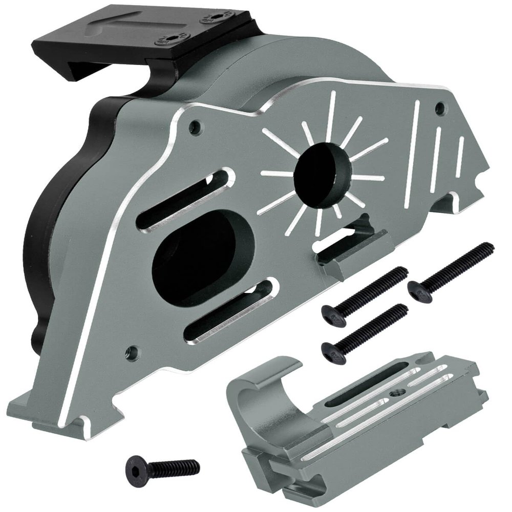 hopsupRC Upgrades Part Transmission Gearbox Wave Box for 1/10 Granite/Senton/Vorteks/Big Rock 3S BLX & Mega 550,1/8 Typhon 3S BLX & Mega 550.Aluminum Motor Mount Gear Cover Box Hops up.Titanium.