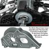 hopsupRC Upgrades Part Transmission Gearbox Wave Box for 1/10 Granite/Senton/Vorteks/Big Rock 3S BLX & Mega 550,1/8 Typhon 3S BLX & Mega 550.Aluminum Motor Mount Gear Cover Box Hops up.Titanium. view 4