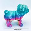 3.9inch 3D Printed Puppy, Pug with Movable Joints in One Piece, Action Figure Gifts for Her/Him,Adults Fidget Toys for Autism ADHD (Candy Colours) view 4
