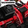 hopsupRC Upgrades Part Transmission Gearbox Wave Box for 1/10 Granite/Senton/Vorteks/Big Rock 3S BLX & Mega 550,1/8 Typhon 3S BLX & Mega 550.Aluminum Motor Mount Gear Cover Box Hops up.Red. view 3